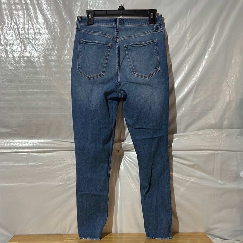 Abercrombie & Fitch Blue Super Skinny Ankle Jeans with Distressed Details - Picture 2 of 4